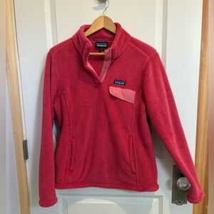 Patagonia Re Tool Fleece Sweater Pink Size Small Hand Pocket